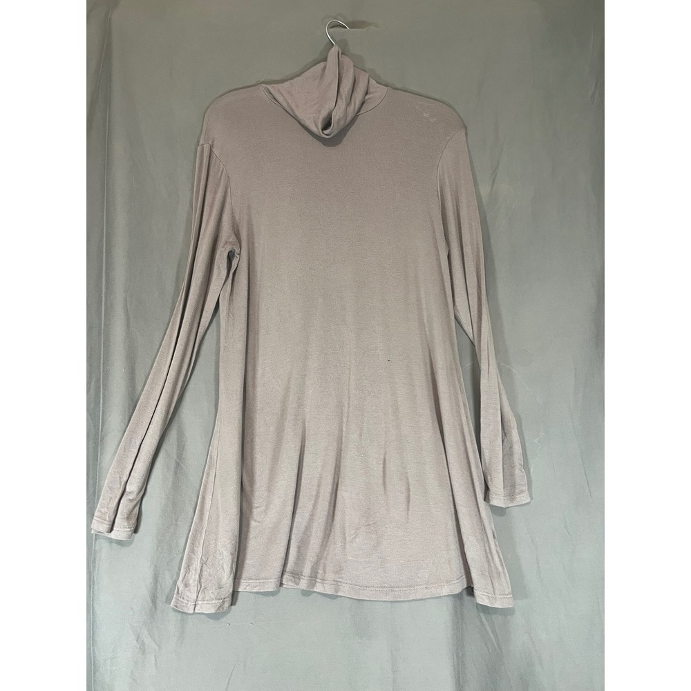 Lock Love Premium‎ Taupe Long Sleeve Turtleneck Tunic Top Size L